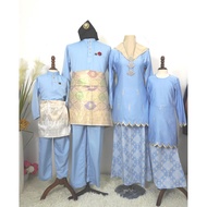 Set Family Kurung Aliya BABY BLUE Baju Kurung Moden Ibu Anak Set Sedondon Baju Raya
