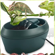 Reptile Chameleon Cantina with Snacks Trough, Drinking Fountain Water Dripper for Amphibians Insects