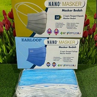 Masker Earlop &amp; Headloop 3 Ply 1 BOX ISI 50 Masker kuping DAN Masker Hijab NANO