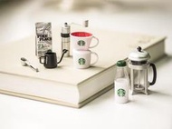 《TRON WORK 創玩》星巴克 Starbucks 咖啡 冷泡瓶 手搖磨豆機 濾壓壺 咖啡量匙夾 手沖壺 濾杯 盒玩