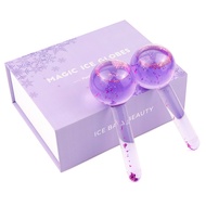 Large Beauty Ice Hockey Energy Beauty Crystal Ball Facial Cooling Ice Globes Water Wave Face and Eye Massage Skin Care 2pcsBox
