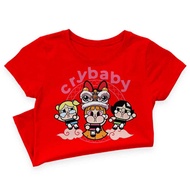 Crybaby CNY Tshirt Chinese New Year Girl Boy Baju Viral Fashion Anime Budak Kid Unisex Cotton Cloth