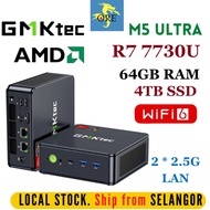 GMKtec M5 Ultra AMD Ryzen 7 7730U Windows Mini PC 64GB DDR4 RAM 4TB NVME SSD WiFI 6 Gaming PC Gaming
