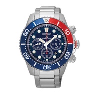 [Watchspree] Seiko Prospex Diver's Solar Chronograph Silver Stainless Steel Band Watch SSC019P1 / SSC783P1