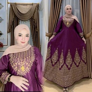 Hindi Embroidery Beliska – Gamis Embroidered CerutyWanita ChestELEGAN with 7 Sleeves,/8 Mayung