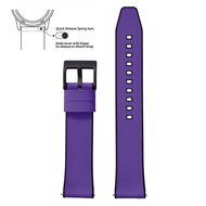 สายรัดนาฬิกาลายพื้นไฮบริด FKM และสายนาฬิกาไฮบริด FKM แบบปลดออกได้อย่างรวดเร็ว18-19-20-21-22-24mm ดีไ