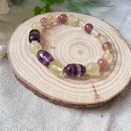 情人節暖宮。招財。招桃花。獨角獸螢石/金葡萄/黃膠花/草莓晶/白