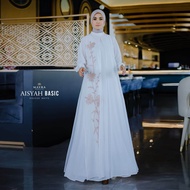 (9) MAYRA AISYAH BASIC Baju Dress Gamis Hitam Putih Mulimah Aisyah Basic Series By Mayra. Nazra Sha
