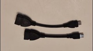 USB A 母轉 Micro USB 公 轉接線 一對