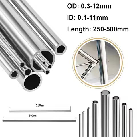 1-10pcs 304 Stainless Steel Capillary Tube 10x8mm / 8x6mm / 4x3mm / 6x4mm / 3x2mm/12x10mm Stainless