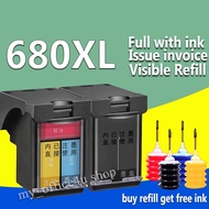 hp 680 ink hp 680xl black hp680 hp680xl refillable ink cartridge compatible HP 2677 2676 3636 3638 3838 2138 4538 4678
