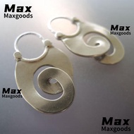 MAXG Silver Big Hoop Earrings, Irregular Alloy Hoop Earrings, Big Silvery Personality Symbol Pendant