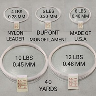 TALI PERAMBUT DUPONT 40 YARDS NYLON MONOFILAMENT #4LB #6LB #8LB #10LB #12LB #15LB #20LB #25LB #30LB 