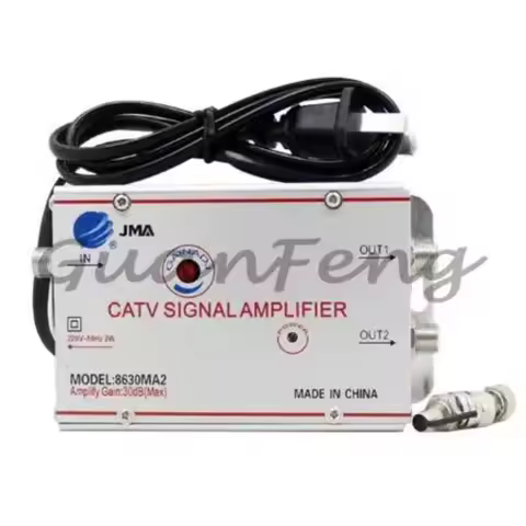 New 2/3/4/6/8 Way 20db CATV TV Antenna Signal Amplifier Booster Splitter US Plug AMP Splitter Home T