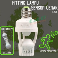 Fitting lampu sensor gerak motion otomatis smart home bohlam E27 AC 220V L265 Termurah Ready Terbaik