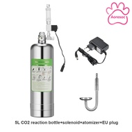 Aoresac ชุดระบบเครื่องกำเนิดไฟฟ้า CO2ตู้ปลาสองชั้น5L ระบบเครื่องกำเนิดไฟฟ้ากระบอกเหล็กกล้าไร้สนิม CO
