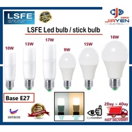 LSFE LED Bulb & Stick 9Watt/10Watt/12Watt/13Watt/15Watt  (3000k/6500k) E27 LED Mentol JiaYen