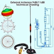 Antenna Omni portable modem Telkomsel Huawei cable rg58 e5186 b593 b310