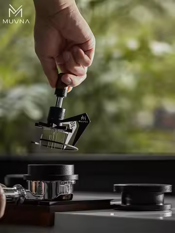 MUVNA Distribution Tool 58mm Espresso Stirrer Distributor for Barista Adjustable Depth 9 Needles Cof