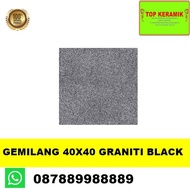 Keramik Lantai Gemilang 40x40 Graniti Black Kw 1 -READY