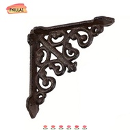 FKILLAONE Right Angle Frame, Coffee Cast Iron Flower Shaped Right Angle, Durable Right Angle Support