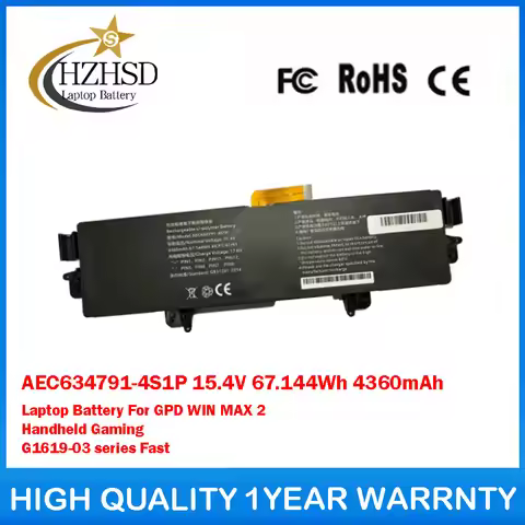 AEC634791-4S1P 15.4V 67.144Wh 4360mAh Laptop Battery For GPD WIN MAX 2 Handheld Gaming G1619-03 seri
