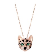 BOUCHERON/Animaux Animal Series Fuzzy Leopard Cat Pendant Necklace Rose Gold