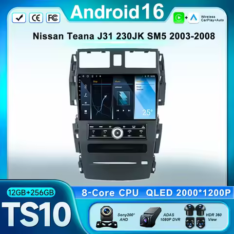 For Nissan Teana J31 230JK SM5 2003-2008 Android Auto Car Radio Player Autoradio Stereo Navigazione 