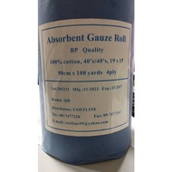 BP QUALITY GAUZE ROLL, 90CM x 100 Yards, 4 ply, (1.5Kg) ExpDate : Nov 2027, MeshCount:19x15