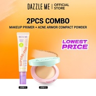 [Primer Bundle Deals] [Ready Stock] DAZZLE ME 2PCS KOMBO Primer + Acne Armor Compact Powder Bedak Pa
