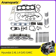 Engine Parts Pistons & Rings & Main Rod Bearing & Gasket Set Fit 2.4 L G4KC For Hyundai Sonata Tucso
