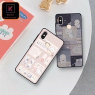 Xiaomi Mi A1 - Xiaomi Mi A2 - Xiaomi Mi A2 Lite Case - Cute Rabbit Print Case - TPU Border Rough Back