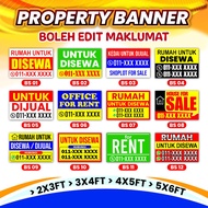 Banner Printing, Property Banner, House For Sale or Rent / Shop For Sale or Rent/ Room For Rent.