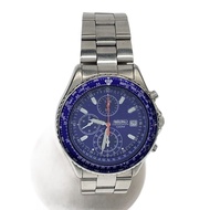 SEIKO mens watches PILOT CHRONOGRAPH quartz wrist watch analogues stainless BLU SLV SS 7T92-0CF0 Dir