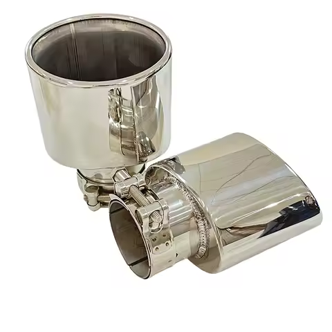 1pcs exhaust pipe stainless steel silvery Tailpipe modification export personalized oval thick 80mm 
