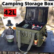 ​​【READY STOCK】42L Waterproof Camping Storage Box Folding Picnic Storage Bag Portable Car Storage Co