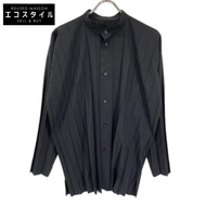Issey Miyake Homme Plissé，2014 年款，HP63FJ301，黑色 EDGE 襯衫，長袖襯衫，2 碼 [二手]