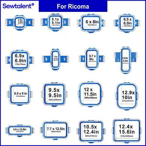 Ricoma Creator EM1010 MT1501TC RCM SWD MT-1502 CHT-1204/06/08 CH with Sewtalent Magnetic Mighty Hoop
