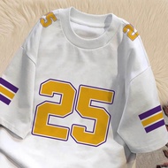 Baju Kaos Tshirt Baggy Shirt Tee Motif Jersey Number 25 Combed 24s Oversize BF