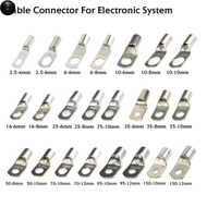 PTS 10/30pcs SC4 SC6 SC10 SC16 SC25 SC35 Copper and silver Lug Ring Wire Connector Cable Lugs Batter