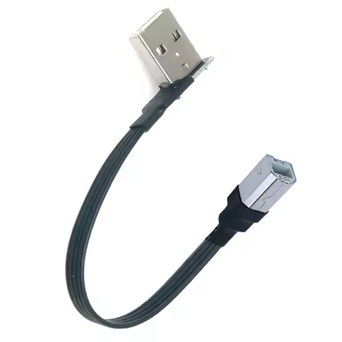 5CM-3M 90 degree USB 2.0 Printer Cable Type A Male to Type B Male 10CM 20CM 30cm 50cm 1m 2m 3m