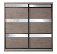 2 DOOR SLIDING WARDROBE 5 x 8 FEET / MULTIPLE CHOICE COMPARTMENT AND DOOR DESIGN / ALMARI 5 x 8 KAKI