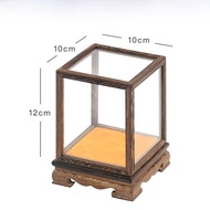 Hộp Trưng Bày Mini Bằng Gỗ Cam Thủ Công Mỹ Nghệ Có Nắp Kính Chống Bụi Hình Quả Dứa Nhỏ Hình Ảnh Phật