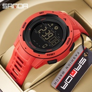 SANDA Step Count Calories Record Digital Large Dial Waterproof Quartz Watch 2145-2