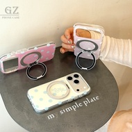 Contrast Color Polka Dot 360 Degree Rotating Bracket Suitable For iPhone 17 16 15 14 Pro Max i15 i16