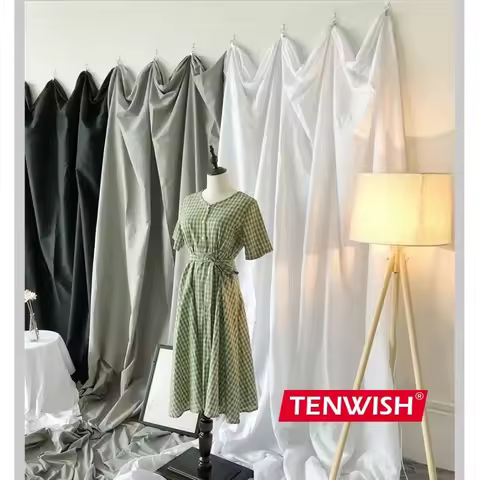 TENWISH Solid Colored Muslin Background Seamless Backdrop Cloth for Photo Studio Instagram Still Lif