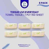 [ 6 PACK ] | LIVI EVERYDAY TISSUE | Facial TISSUE | SOFT TISSUE | TISSUE HEADQUARTERS