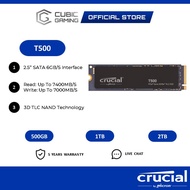Crucial T500 with Heatsink/Non-Heatsink 500GB PCIe Gen4 NVMe M.2 SSD PC 3D NAND (500GB/1TB/2TB)
