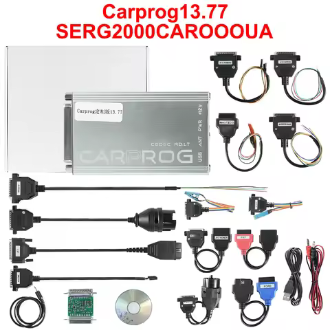 Carprog V13.77 SERG2000CAR000UA Carprog 8.21 Full Adapters CarProg Online Programmer Auto AirbagTool