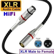 Cannon Cable XLR Cable Microphone Cable Nylon Braided XLR Male To Female Heavy Duty Balanced Microph